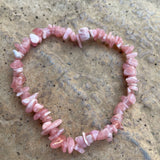 Candy Pink Rhodochrosite Chip stone Bracelet