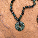Green Moss Agate & Tree Agate Necklace