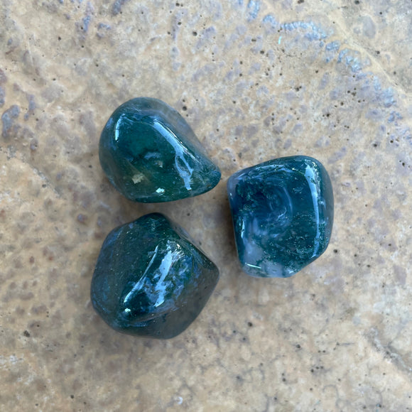 Green Moss Agate Tumble Stone
