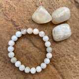 Cream Moonstone Crystal Healing Bracelet