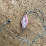 Rhodochrosite Stone Pendant Necklace