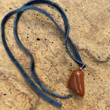 Goldstone Stone Pendant Necklace with Copper Wire