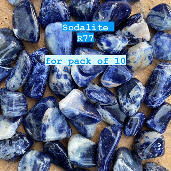 Pack of 5 Sodalite Tumble Stone
