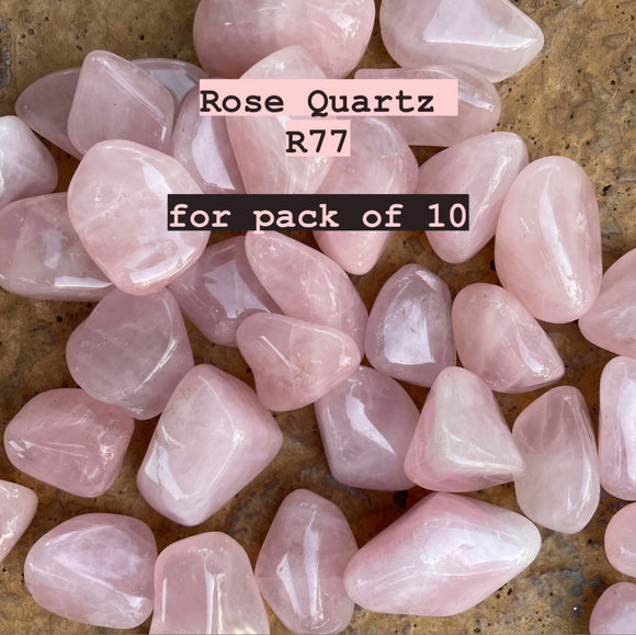 Pack of Rose Quartz Tumble Stone (Pastel Pink)