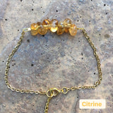 Gemstone Chain Bracelets or Anklets citrine crystal healing