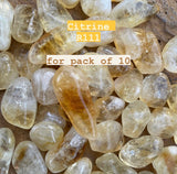 Pack of Citrine Crystal Tumble Stone