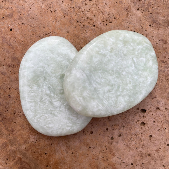New Jade Worry Palm Stone
