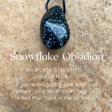Snowflake Obsidian Stone Necklace